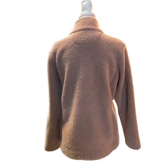 CALVIN KLEIN WOMENS BLUSH COLORED TEDDY JACKET SIZE LARGE - Picture 4 of 9